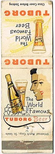 1959 Tuborg Beer 113mm long - Sydpitt Agencies Ltd. Sole agents in the Bahamas for Tuborg Beer.