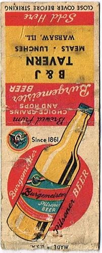 1939 Burgemeister Pilsener Beer IL-WARS-2 - B & J Tavern Â Warsaw Illinois
