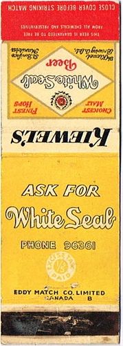 1942 White Seal Beer - Saint Boniface, Manitoba, Canada