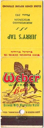 1940 Weber Beer 115mm WI-WEBER-1 - Jerry's Tap Mukwonago Wisconsin