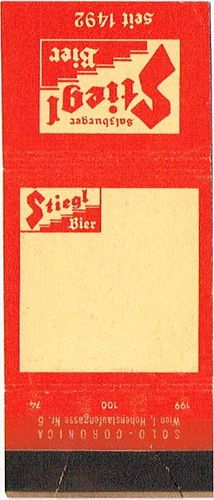 1936 Stiegel Bier - Germany