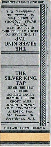 1940 Diamond Spring Beer 16Â½ x 13Â½ inch oval tray MA-HOLI-C - The Silver King Tap Â 370 Cranston Street Providence Rhode Island -Â A. Robbio