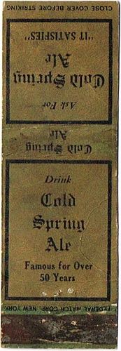 1933 Cold Spring Ale MA-CS-1 Massacusetts
