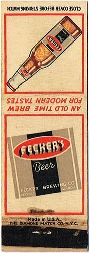 1938 Fecker's Beer IL-FECK-3 - Danville, Illinois