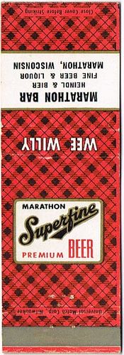 1958 Superfine Premium Beer 113mm WI-MARA-10 - Marathon Bar Heindl & Bier