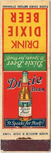1933 Dixie 45 Beer 113mm LA-DIXIE-1 New Orleans