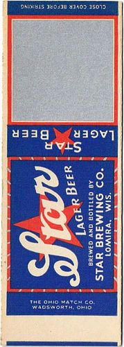 1937 Star Lager Beer (sample) 115mm WI-STAR-4 - No Advertising