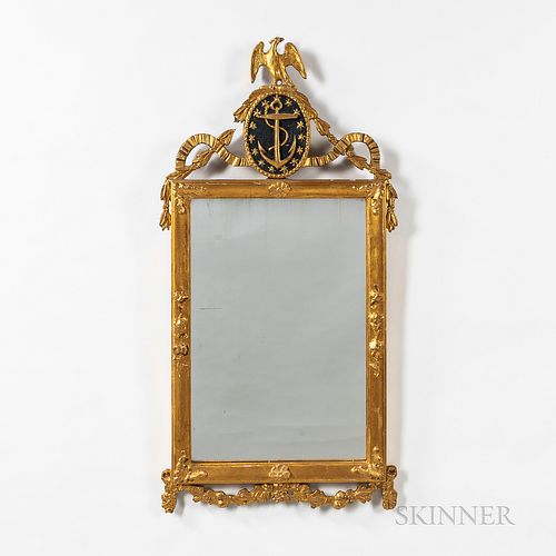 Federal Carved and Gilt "Rhode Island" Mirror