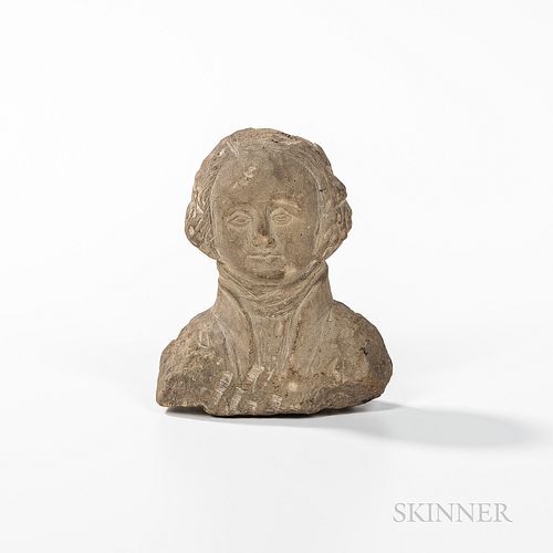 Small Folk Sandstone Carving of George Washington