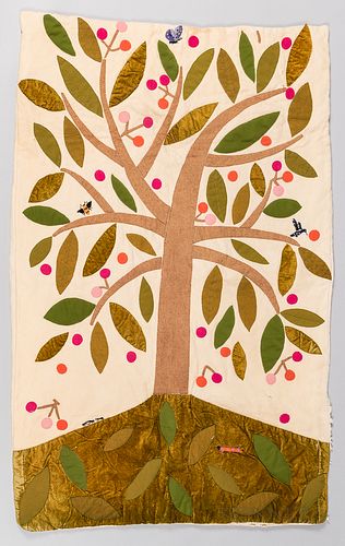 Folky "Tree of Life" Applique Textile