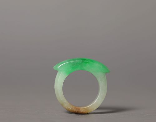 A Mottled Jadeite Ring