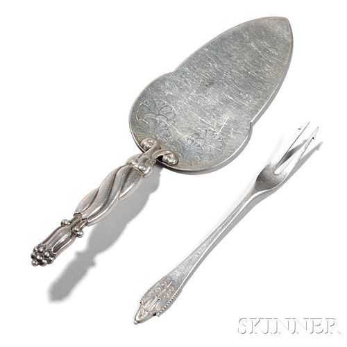 Georg Jensen Pastry Server and an Olive Fork