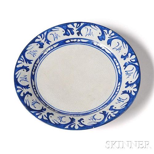 Dedham Pottery Rabbit Pattern Plate