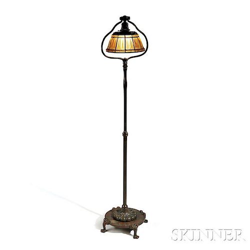 Tiffany Studios Linenfold Floor Lamp