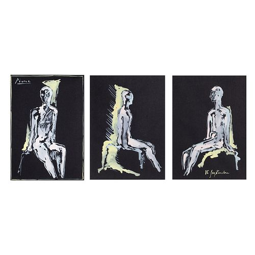 After Pablo Picasso, Seated Figures (set of 3)
