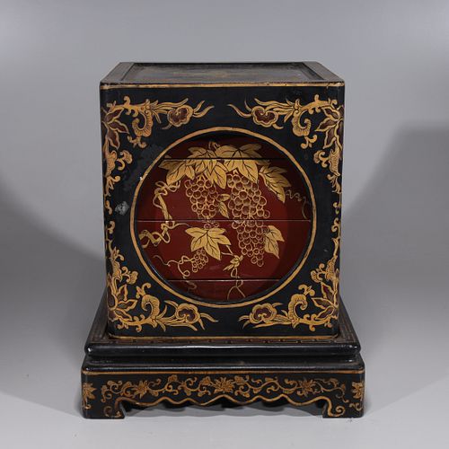 Chinese Gilt & Lacquered Stacking Boxes