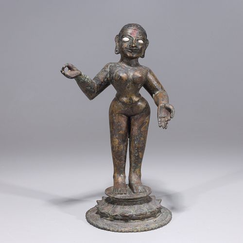 Antique Bronze Indian Statue of Radha