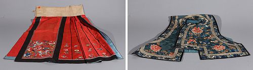 Two Embroidered Chinese Textiles