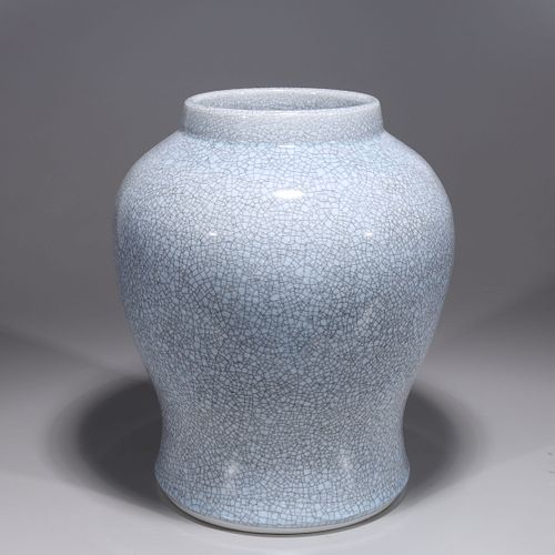 Chinese Blue Crackle Glazed Vase