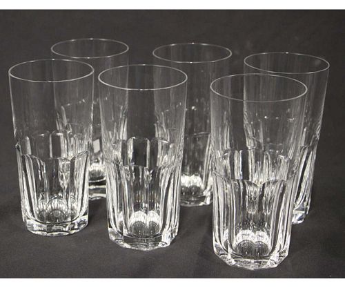 SET OF SIX ST. LOUIS CRYSTAL GLASSES