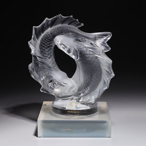 Lalique Pisces Glass Sculpture