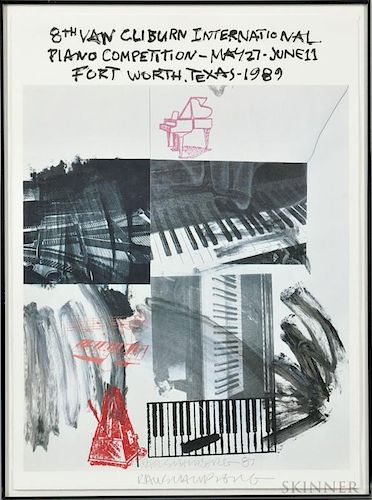 Robert Rauschenberg (American, 1925-2008)      Eighth Van Cliburn International Piano Competition Poster