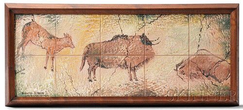 Tile Picture Inspired by Paleolithic Paintings
