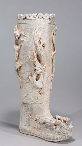 Chinese Ceramic Tomb Boot