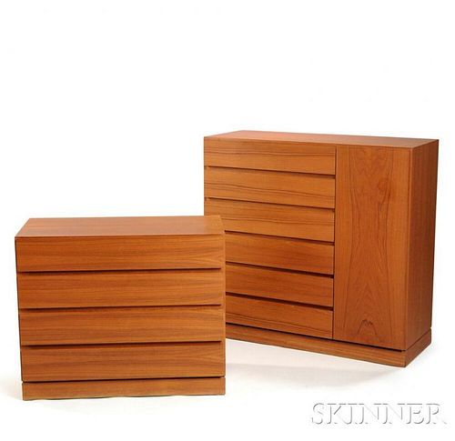 Two Arne Wahl Iversen Danish Modern Dressers