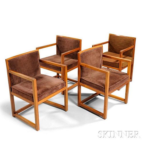 Four Early Modernist Armchairs