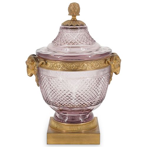 Empire Style Amethyst Crystal and Bronze Urn