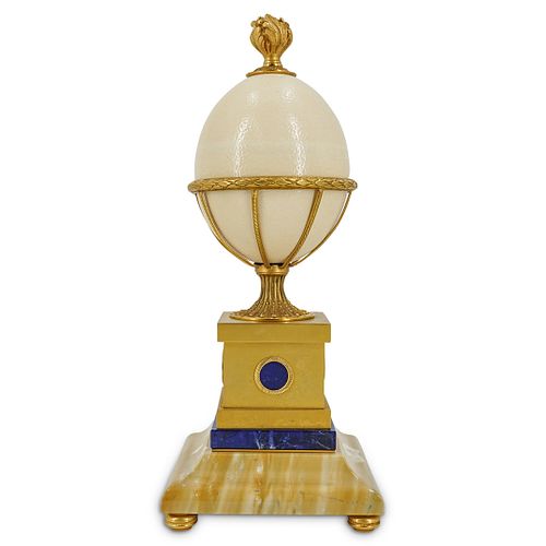 Ormolu & Marble Mounted Large Ostrich Egg
