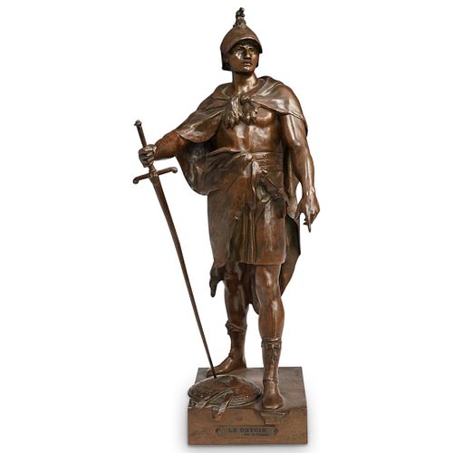 Emile Picault (1833-1915) "Le Devoir" Bronze