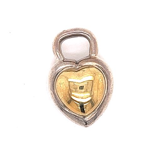 DAVID YURMAN 14K Gold & S. Silver Heart Pendant Enhancer