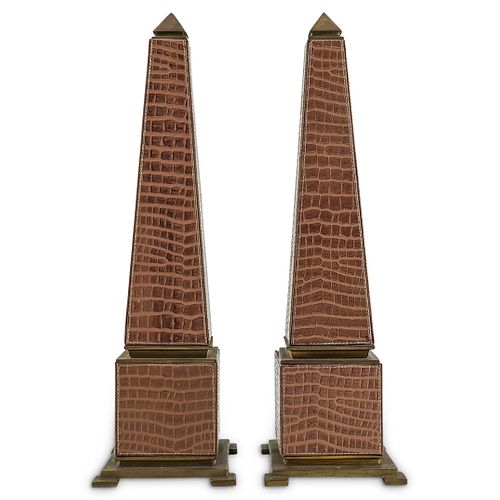 Pair of Mid-Century Obelisks
