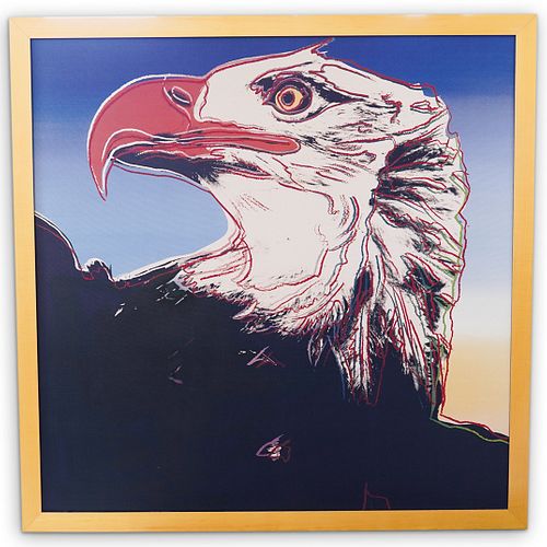 After Andy Warhol "Bald Eagle" Embellished Screenprint