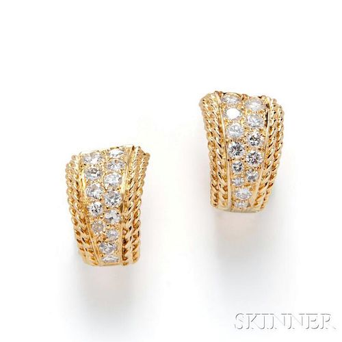 18kt Gold and Diamond Earrings, Van Cleef & Arpels