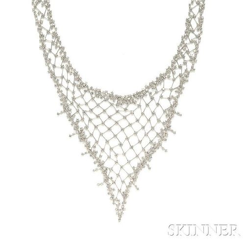18kt White Gold and Diamond Necklace, Stefan Hafner