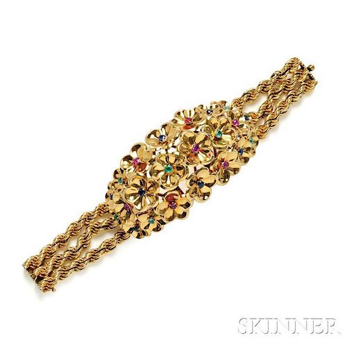 18kt Gold Gem-Set Bracelet, Gubelin