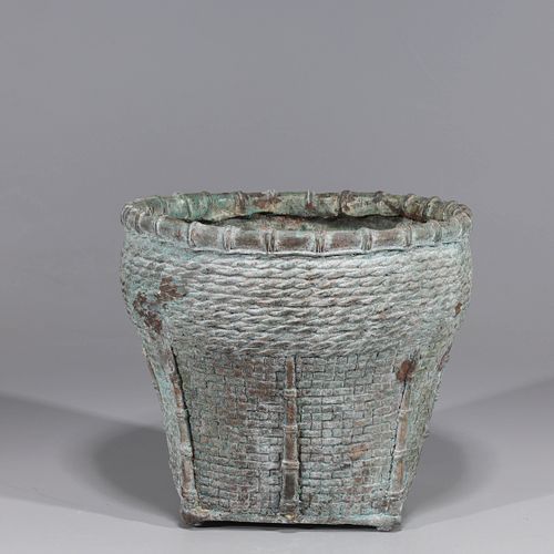 Chinese Early Style Bronze Basket