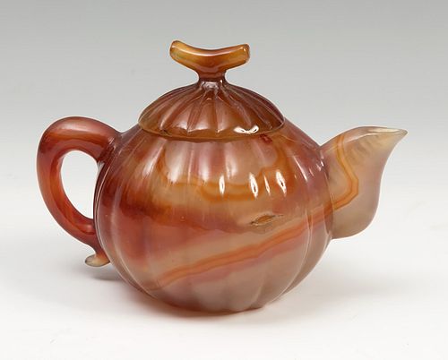 Teapot. China, XX century. Carnelian.