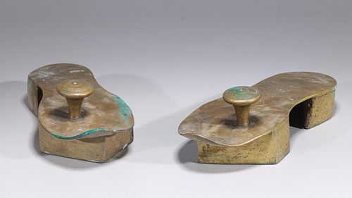Pair of Bronze Padukah Shoes