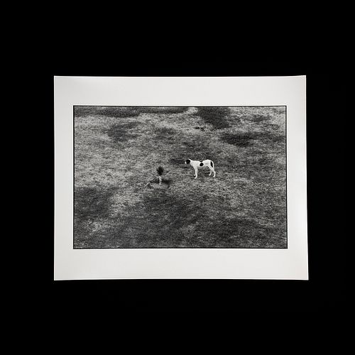 Elliott Erwitt Signed Dog in a Field Photograph