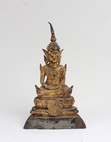 Antique Gilt Bronze Buddha Statue
