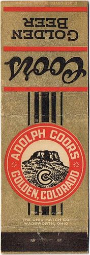 1933 Coors Golden Beer 115mm CO-AC-1