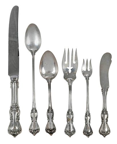 Reed and Barton Marlborough Sterling Flatware, 44 Pieces