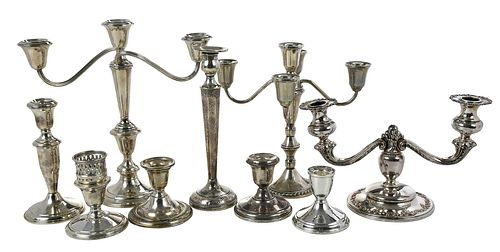 31 Weighted Sterling Candlesticks/Candleabra