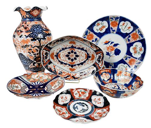 Six Pieces of Japanese Imari Porcelain 
