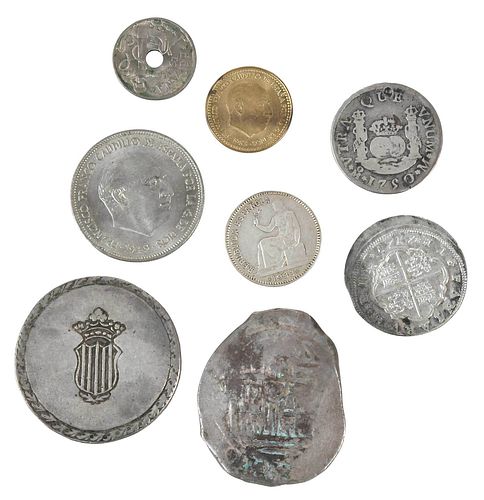 Group of Spanish Coins, Cob, Pistareens