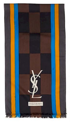 A Collection of Three Yves Saint Laurent Silk Scarves,
